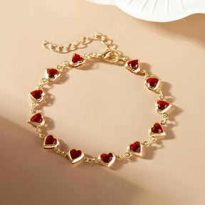 PULSEIRA CORAÇÕES BANHADA EM OURO 18K - PLSI 9477