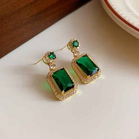 CONJUNTO ESMERALDA BANHADO EM OURO 18K - CONJ891