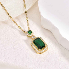 CONJUNTO ESMERALDA BANHADO EM OURO 18K - CONJ891