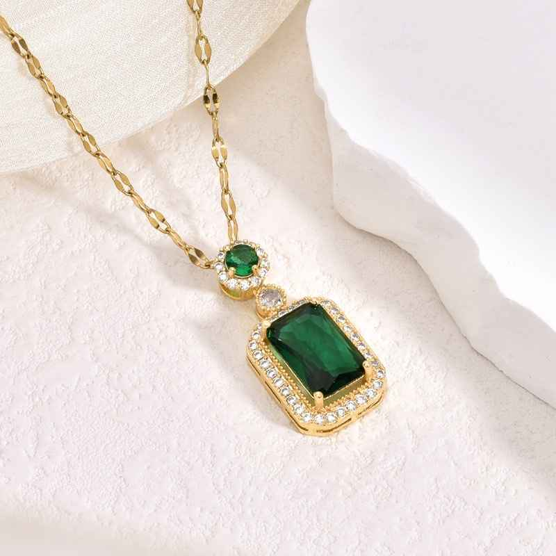 CONJUNTO ESMERALDA BANHADO EM OURO 18K - CONJ891