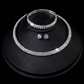 CONJUNTO PRATA 925 ZIRCÔNIAS - CONJ194