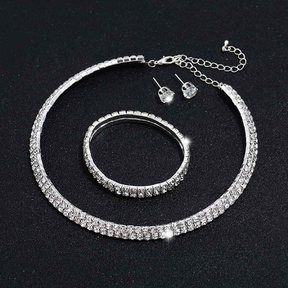 CONJUNTO PRATA 925 ZIRCÔNIAS - CONJ194