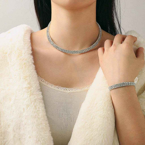 CONJUNTO PRATA 925 ZIRCÔNIAS - CONJ194