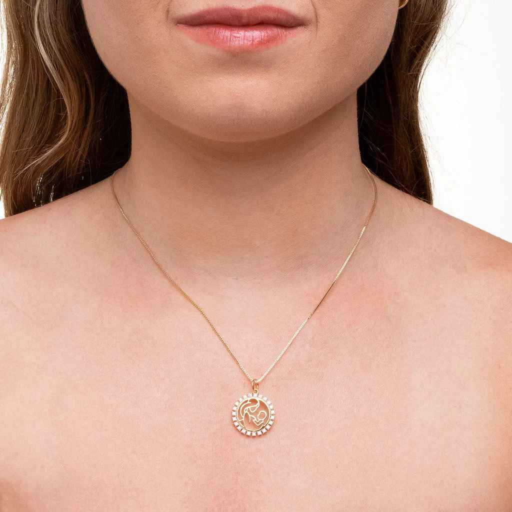 COLAR AMOR DE MÃE BANHADO EM OURO 18K - GARGSI092