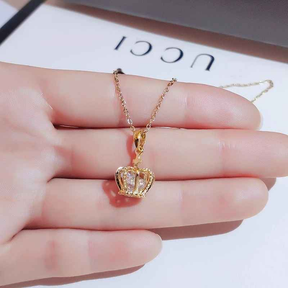 COLAR COROA DE ZIRCÔNIAS BANHADO EM OURO 18K - GARGSI014