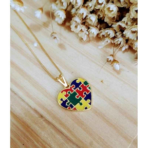 COLAR TEA ESPECTRO AUTISTA BANHADO EM OURO 18K - GARGSI018