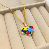 COLAR TEA ESPECTRO AUTISTA BANHADO EM OURO 18K - GARGSI020