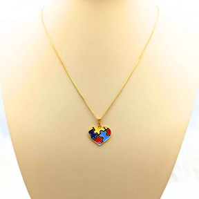 COLAR TEA ESPECTRO AUTISTA BANHADO EM OURO 18K - GARGSI020