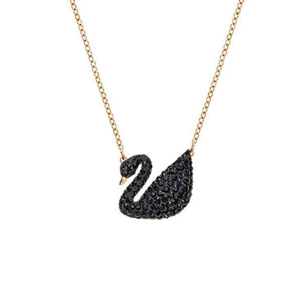 COLAR CISNE NEGRO BANHADO EM OURO 18K - GARGSI134