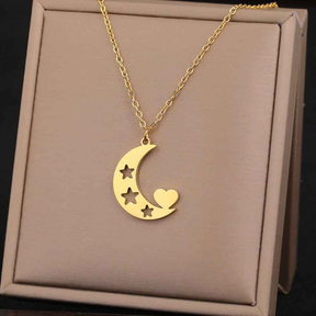 COLAR LUA BANHADO EM OURO 18K - GARGSI19