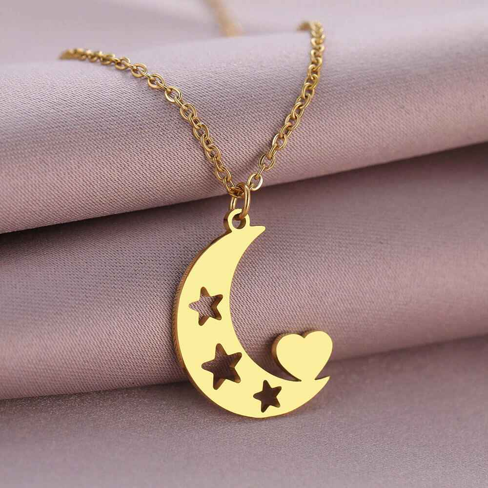 COLAR LUA BANHADO EM OURO 18K - GARGSI19