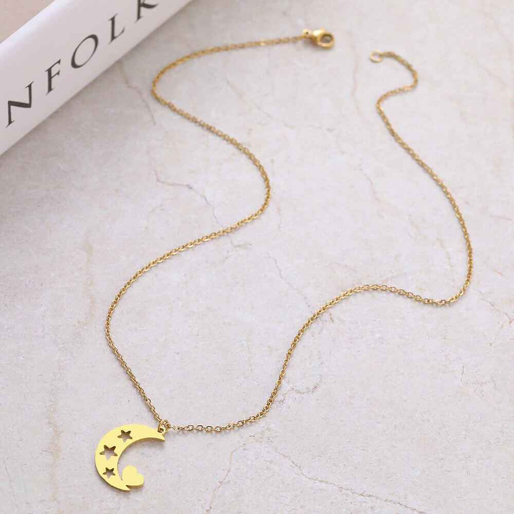 COLAR LUA BANHADO EM OURO 18K - GARGSI19