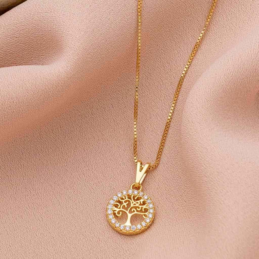 COLAR ÁRVORE DA VIDA BANHADO EM OURO 18K - GARGSI091
