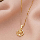 COLAR ÁRVORE DA VIDA BANHADO EM OURO 18K - GARGSI091