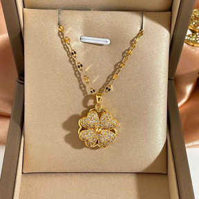 COLAR TREVO DE 4 FOLHAS BANHADO EM OURO 18K - GARGSI012