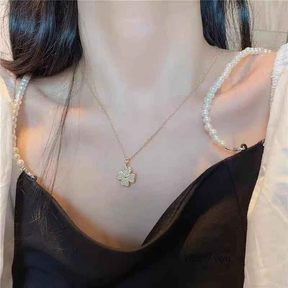 COLAR TREVO DE 4 FOLHAS BANHADO EM OURO 18K - GARGSI012