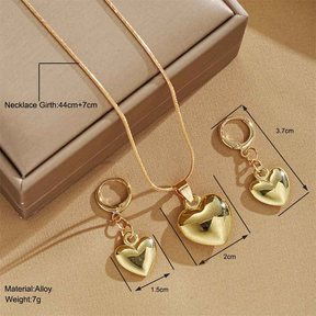 CONJUNTO CORAÇÕES BANHADO EM OURO 18K - CONJ256
