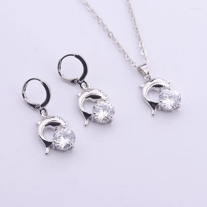 CONJUNTO GOLFINHOS PRATA 925 - CONP11