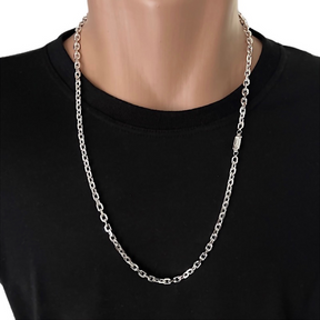 CORRENTE CADEADO 60CM PRATA 925 - COPR99