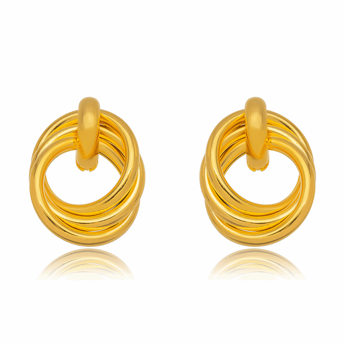 BRINCO ELOS TRIPLO BANHADO EM OURO 18K - BRSI400