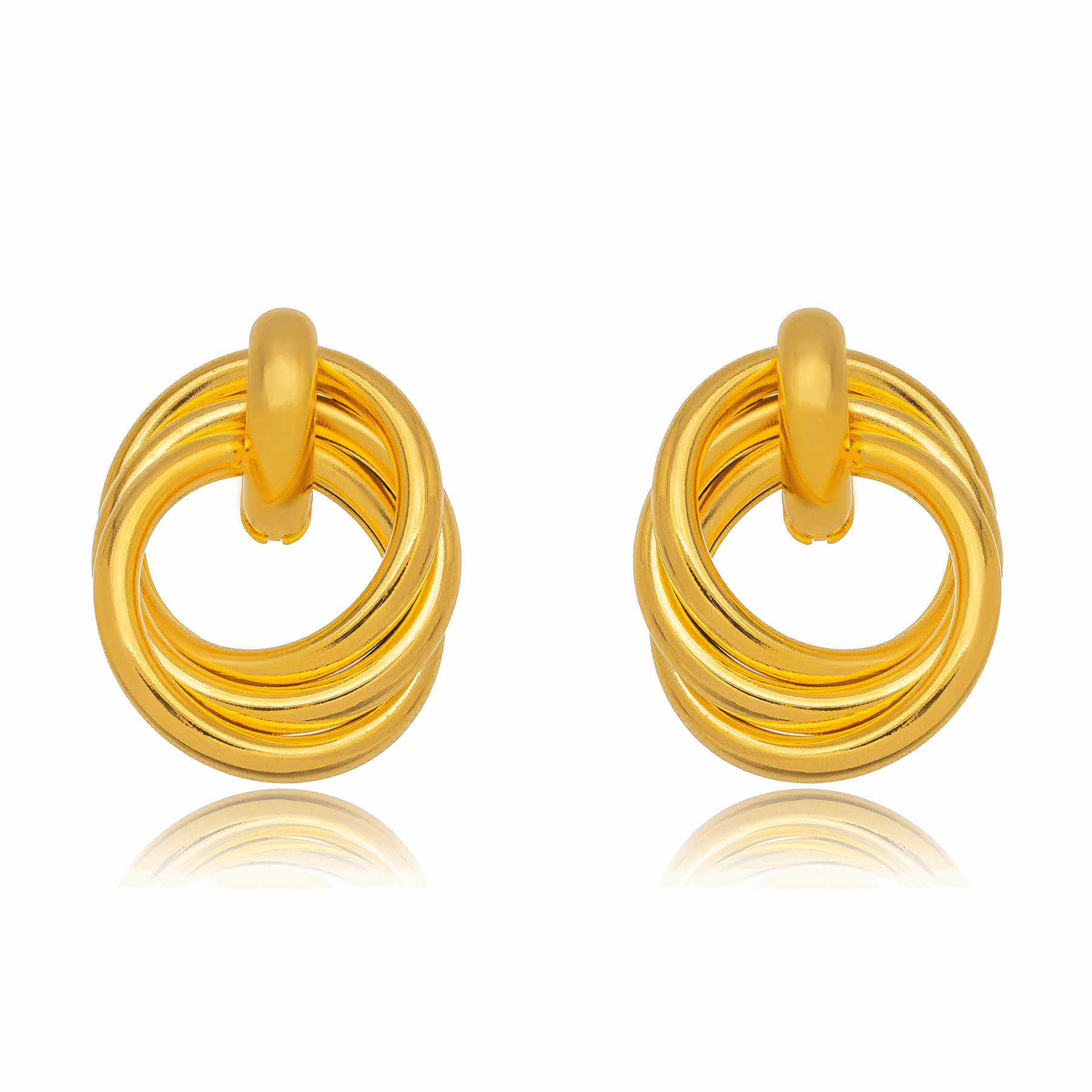 BRINCO ELOS TRIPLO BANHADO EM OURO 18K - BRSI400