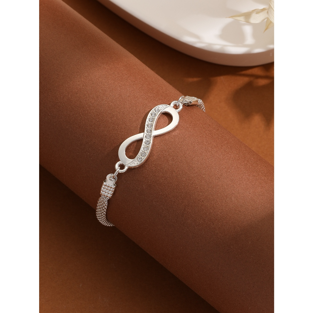 PULSEIRA INFINITO CRAVEJADO PRATA 925 - PUL1508